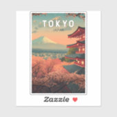 Sticker Tokyo Japan Travel Art Vintage (Feuille)
