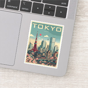 Sticker Tokyo Japon voyage cadeaux vintages