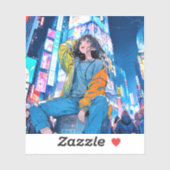 Sticker Tokyo JK シール seal｜寿司娘 GenerativeAI (Feuille)