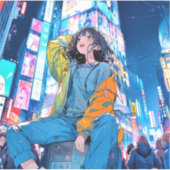 Sticker Tokyo JK シール seal｜寿司娘 GenerativeAI (Devant)