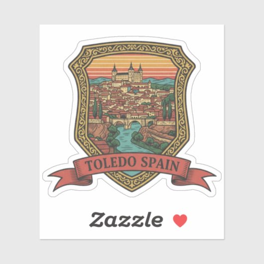 Sticker Toledo Spain Alcazar Travel (Feuille)