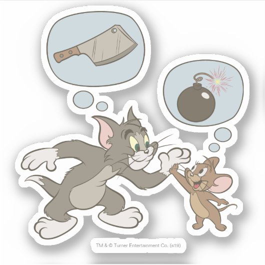 Sticker Tom et Jerry Evil Thoughts (Devant)