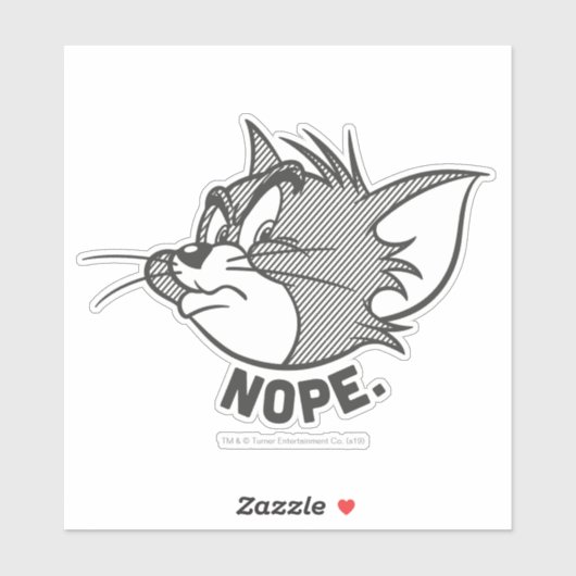 Sticker Tom Et Jerry | Tom Dit Non (Feuille)