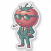 Sticker tomate cool (Devant)