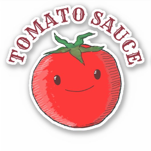 Sticker Tomate de carton mignon (Devant)