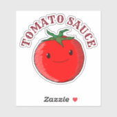 Sticker Tomate de carton mignon (Feuille)
