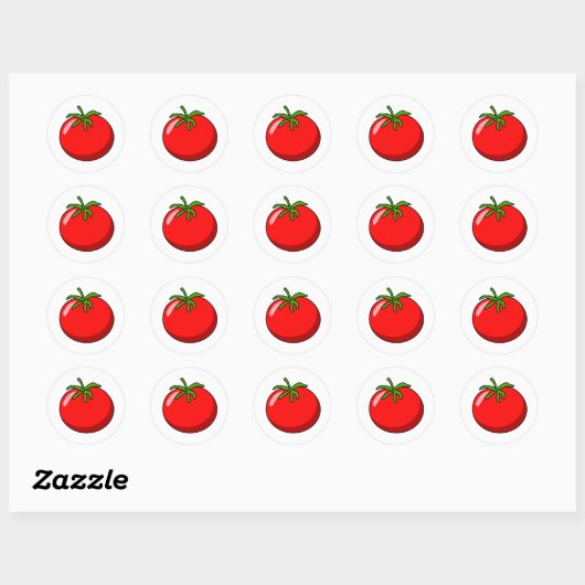 Sticker tomate de dessin (Feuille)