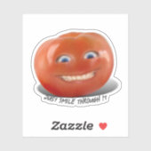 Sticker Tomate souriante (Feuille)