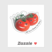 Sticker Tomates Cerises Souriantes (Feuille)