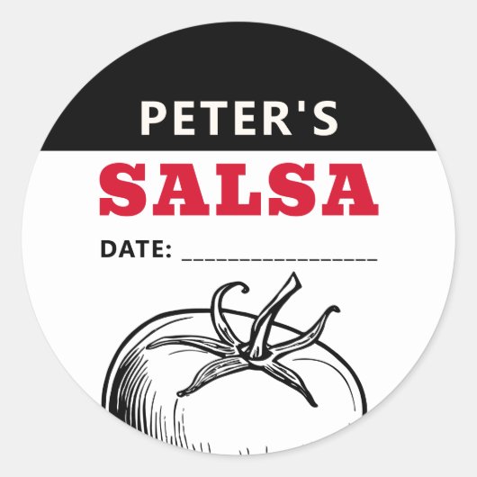 sticker Tomato Salsa avec design moderne (Devant)