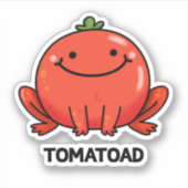 Sticker Tomatoad Funny Tomato Toc Pun (Devant)