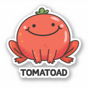 Sticker Tomatoad Funny Tomato Toc Pun
