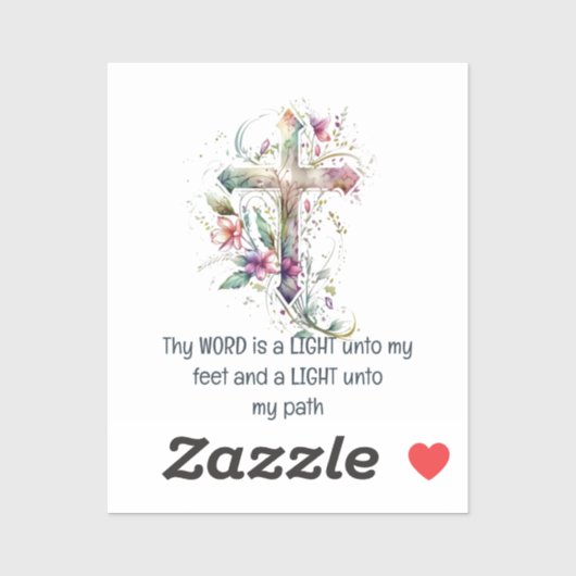 Sticker Ton mot est une lampe à mes pieds Inspirationnel (Feuille)