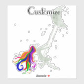 Sticker Tonnerre à tête rouge pivotante Lune (Feuille)