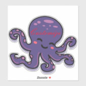 Sticker Tonnerre-Cove mignonne pourpre (Feuille)