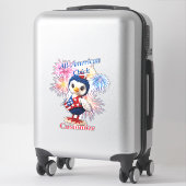 Sticker Tonnerre de poussin américain (Sur valise)