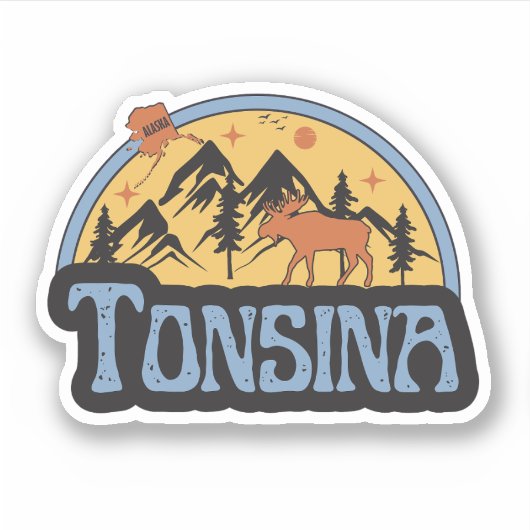 Sticker Tonsina, Alaska (Devant)