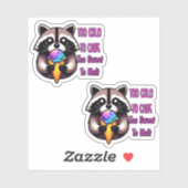 Sticker Too Cold To Care Too Sweet To Melt (Feuille)