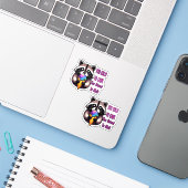 Sticker Too Cold To Care Too Sweet To Melt (Ordinateur portable avec iPhone)