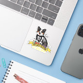 Sticker Too Cute to Spook But Will Bark Adorable Halloween (Ordinateur portable avec iPhone)