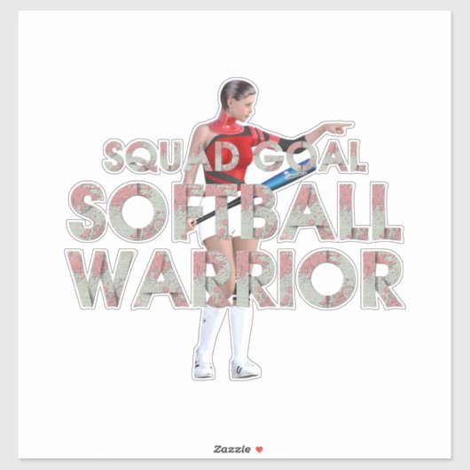 Sticker TOP Softball Warrior (Feuille)
