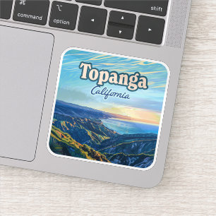 Sticker Topanga California Canyon Los Angeles Vintage