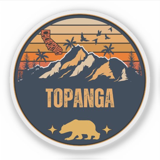 Sticker Topanga, Californie (Devant)