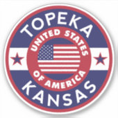 Sticker TOPEKA, Kansas (Devant)