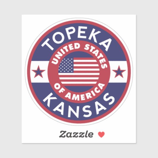 Sticker TOPEKA, Kansas (Feuille)