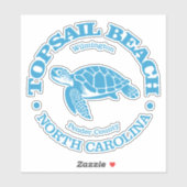 Sticker Topsail Beach (tortue de mer) (Feuille)