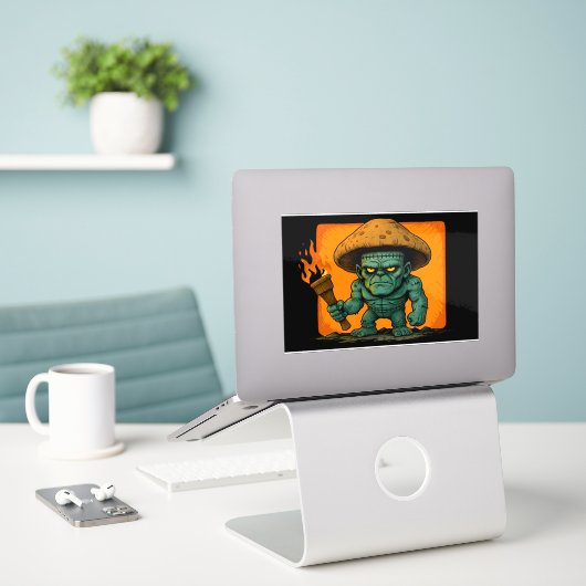 Sticker Torch & Temper – Conception de bête champignon (Ordinateur portable sur le bureau)