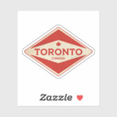 Sticker Toronto Canada Vintage (Feuille)