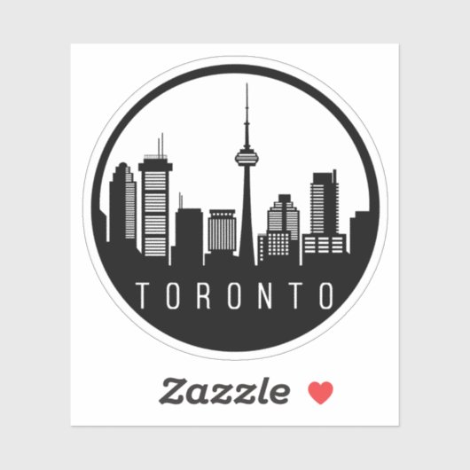 Sticker Toronto City Skyline (Feuille)