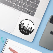 Sticker Toronto City Skyline (Ordinateur portable avec iPhone)