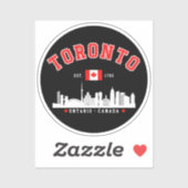 Sticker Toronto Skyline City (Feuille)