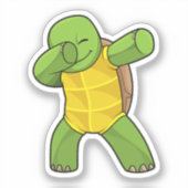 Sticker Tortue à Hip hop Dance Dab (Recto)