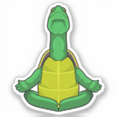 Sticker Tortue à la méditation de Yoga (Recto)