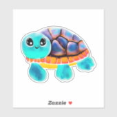Sticker Tortue à peinture caustique Copier (Feuille)