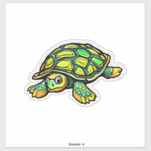 Sticker Tortue Animal Tortue Verte