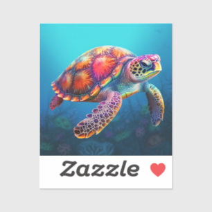 Sticker Tortue aquarelle