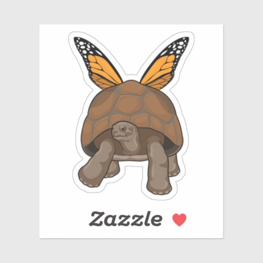 Sticker Tortue aux couleurs arc-en-ciel (Feuille)