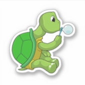 Sticker Tortue avec bulles de savon (Devant)
