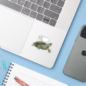 Sticker Tortue avec thé (Ordinateur portable avec iPhone)