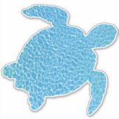 Sticker Tortue bleue cool (Devant)