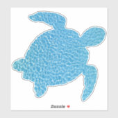 Sticker Tortue bleue cool (Feuille)