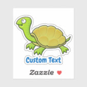 Sticker Tortue caricaturale (Feuille)
