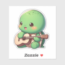 Tortue Chibi Jouer de la guitare