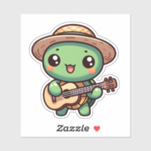 Tortue Chibi Jouer de la guitare