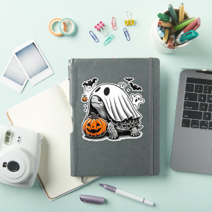 Sticker Tortue Citrouille Terrapin Tortue Halloween