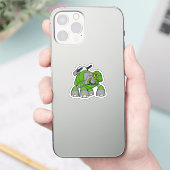 Sticker Tortue comme robot avec canons (Téléphone)